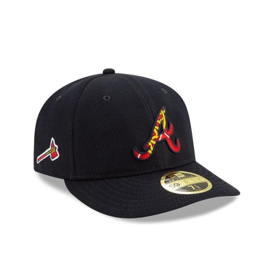 Blue Atlanta Braves Hat - New Era MLB 2021 Spring Training Low Profile 59FIFTY Fitted Caps USA1503647